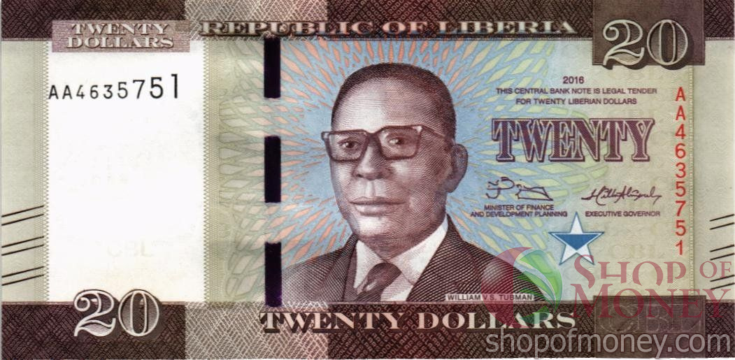 ЛИБЕРИЯ 20 ДОЛЛАРОВ