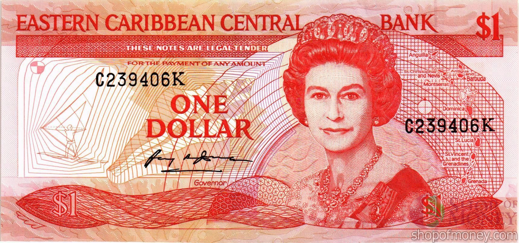 ВОСТОЧНЫЕ КАРИБЫ 1 ДОЛЛАР (СЕНТ-КИТС) мини 1
