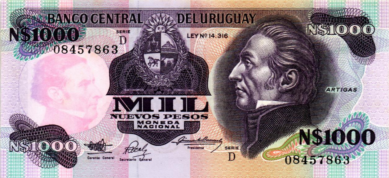 УРУГВАЙ 1000 ПЕСО мини 1