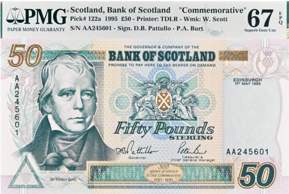 ШОТЛАНДИЯ 50 ФУНТОВ (PMG - GRADE 67) мини 1