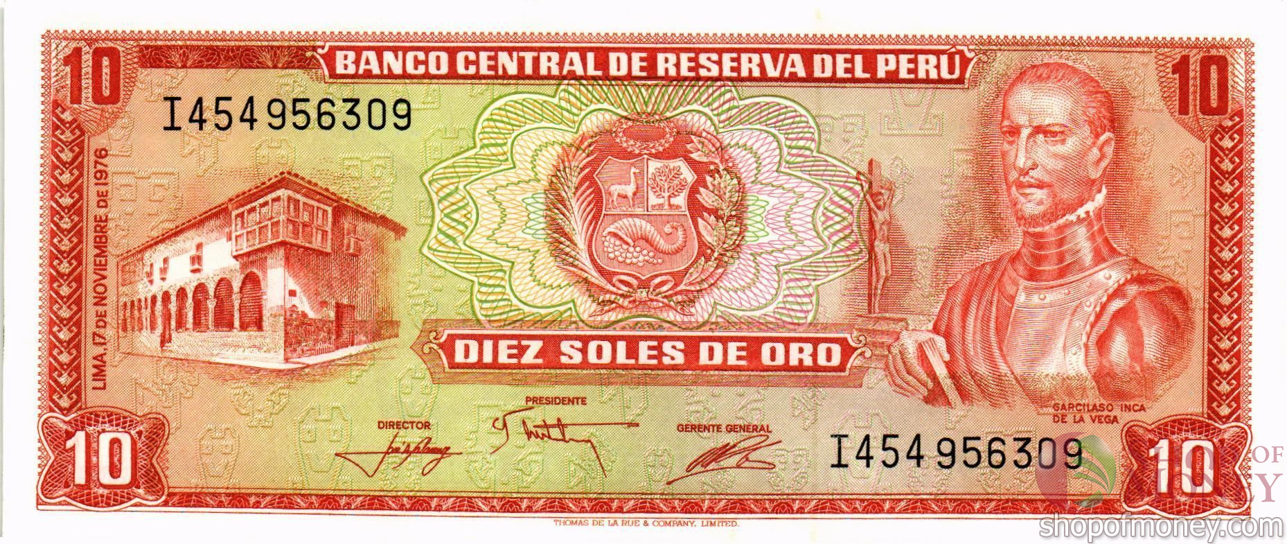 ПЕРУ 10 СОЛЕЙ (17.11.1976) мини 1
