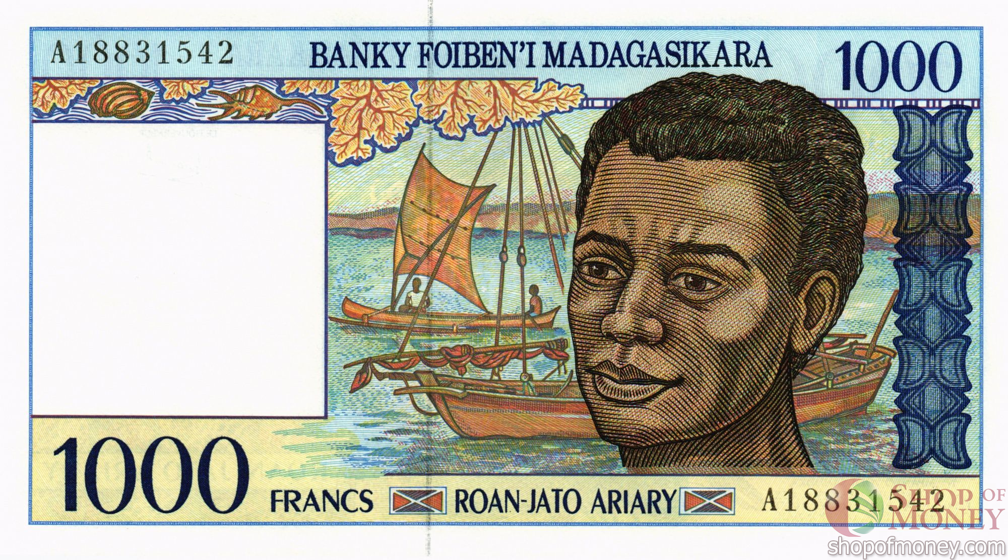 МАДАГАСКАР 1000 ФРАНКОВ