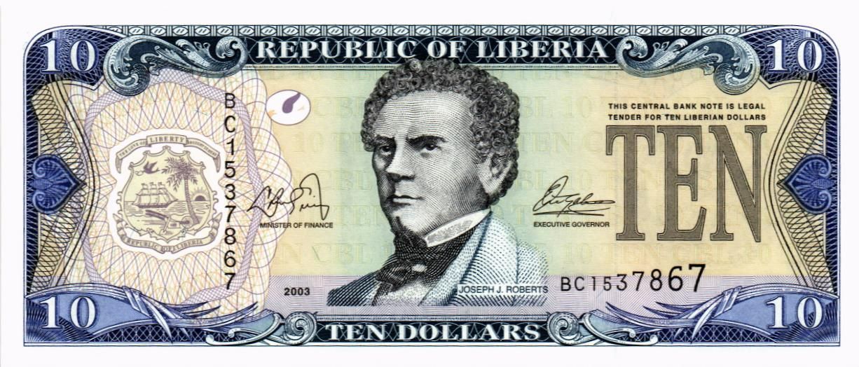 ЛИБЕРИЯ 10 ДОЛЛАРОВ мини 1