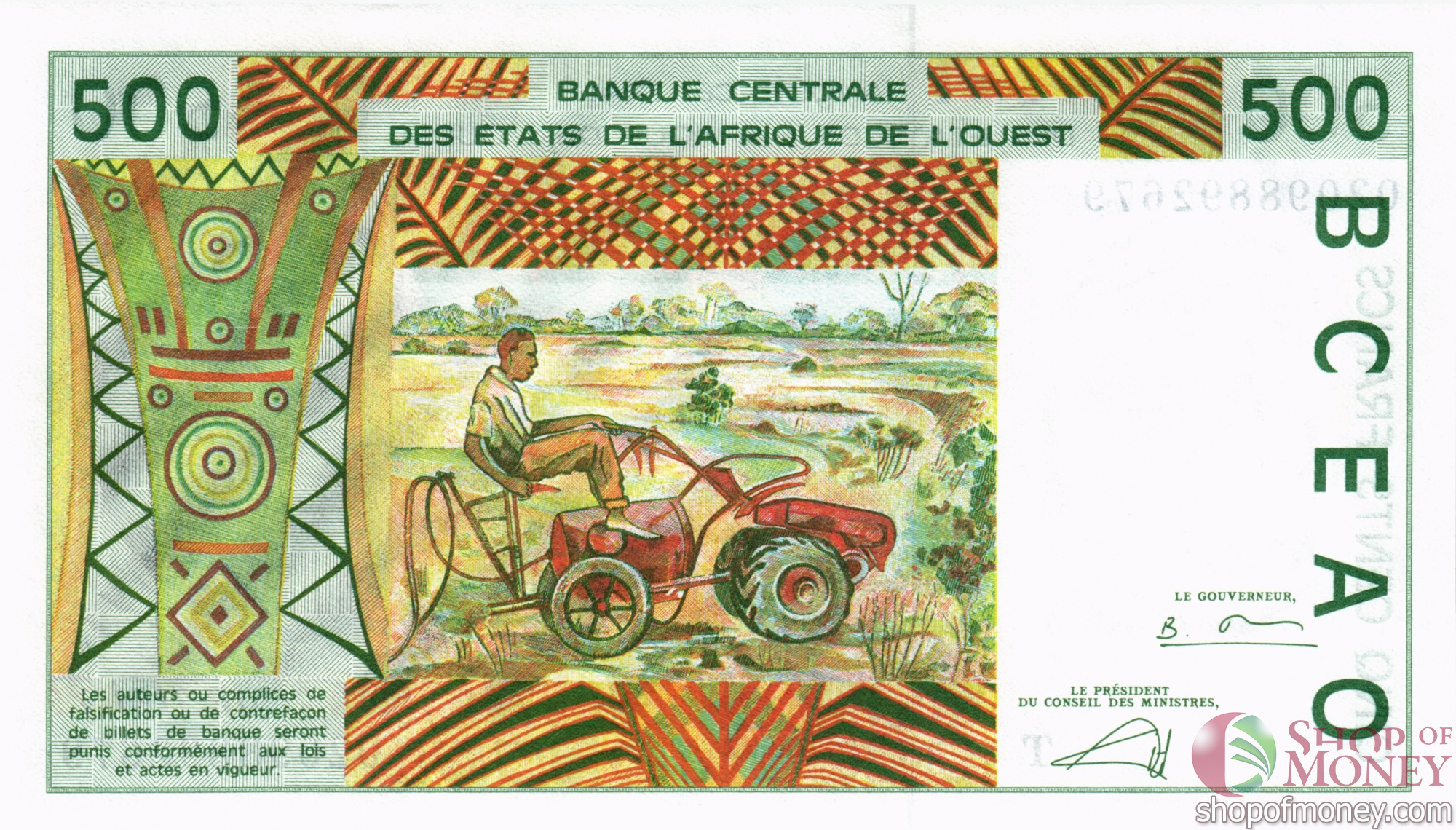 WAS - ТОГО 500 ФРАНКОВ (T) мини 2