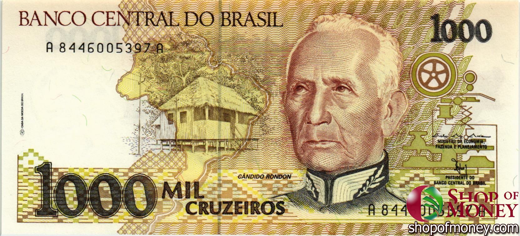БРАЗИЛИЯ 1000 КРУЗЕЙРО мини 1