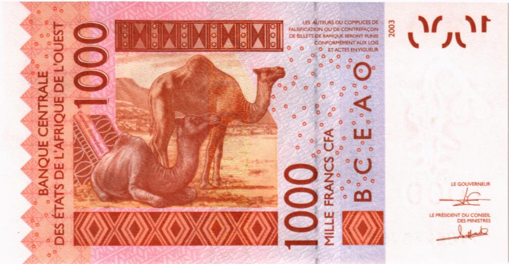 WAS - ТОГО 1000 ФРАНКОВ (T) мини 2