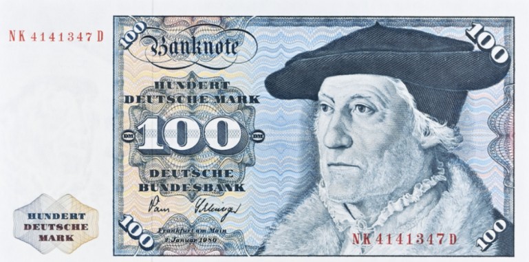 ГЕРМАНИЯ 100 МАРОК (ФРГ) (PMG - GRADE 64) мини 3