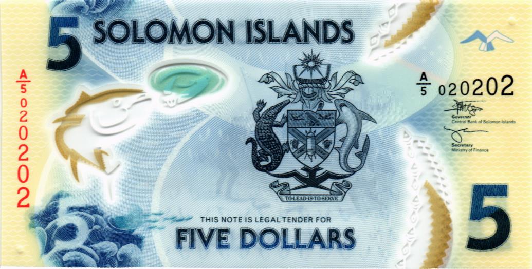 СОЛОМОНОВЫ ОСТРОВА 5 ДОЛЛАРОВ #A/5 020202