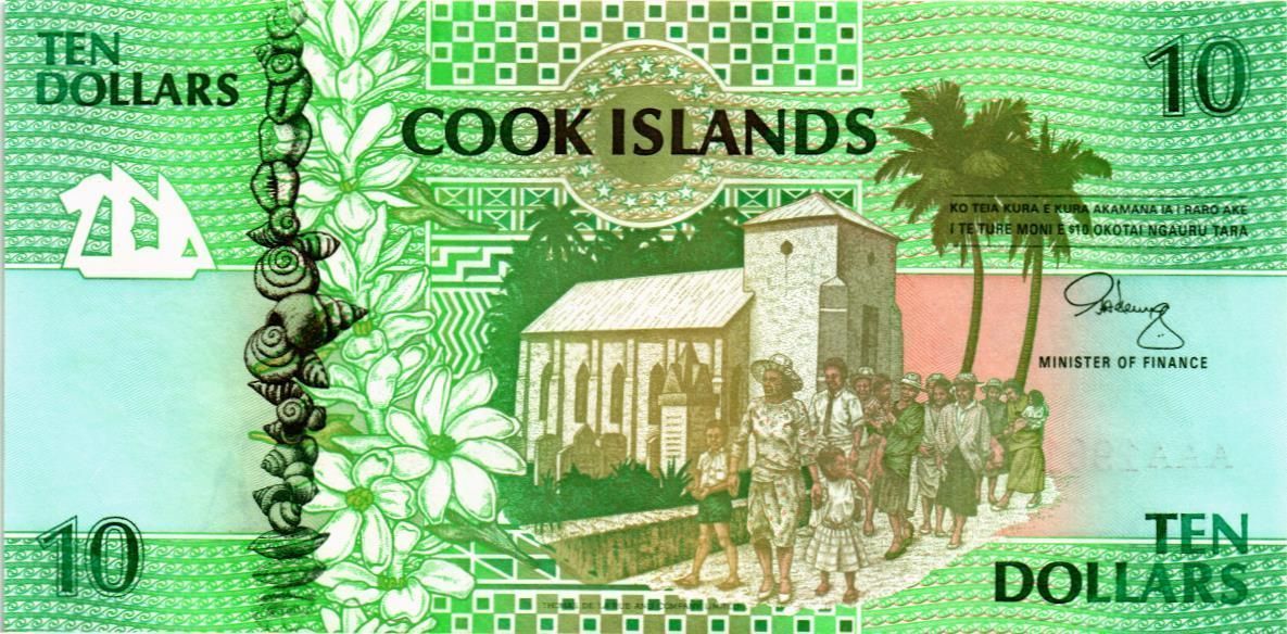 ОСТРОВА КУКА 10 ДОЛЛАРОВ