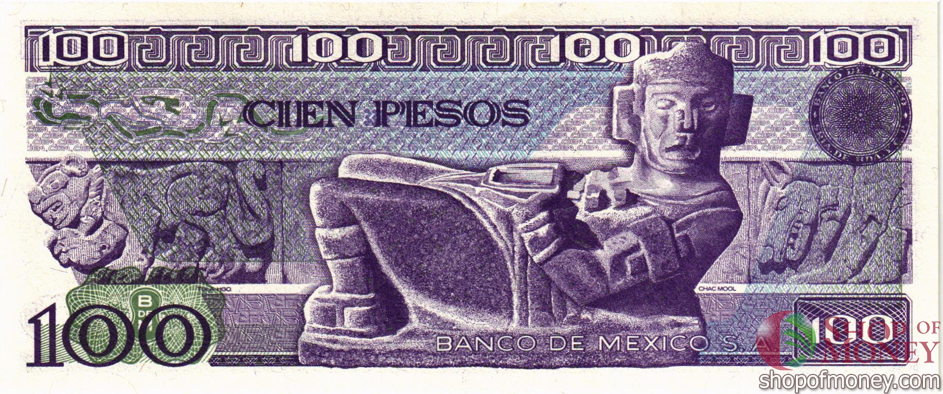 МЕКСИКА 100 ПЕСО (-UT- СЕРИЯ) мини 2