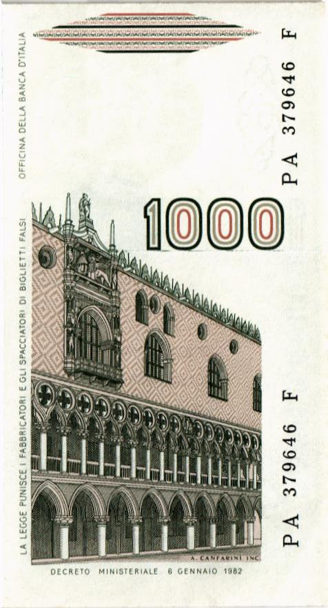 ИТАЛИЯ 1000 ЛИР мини 2