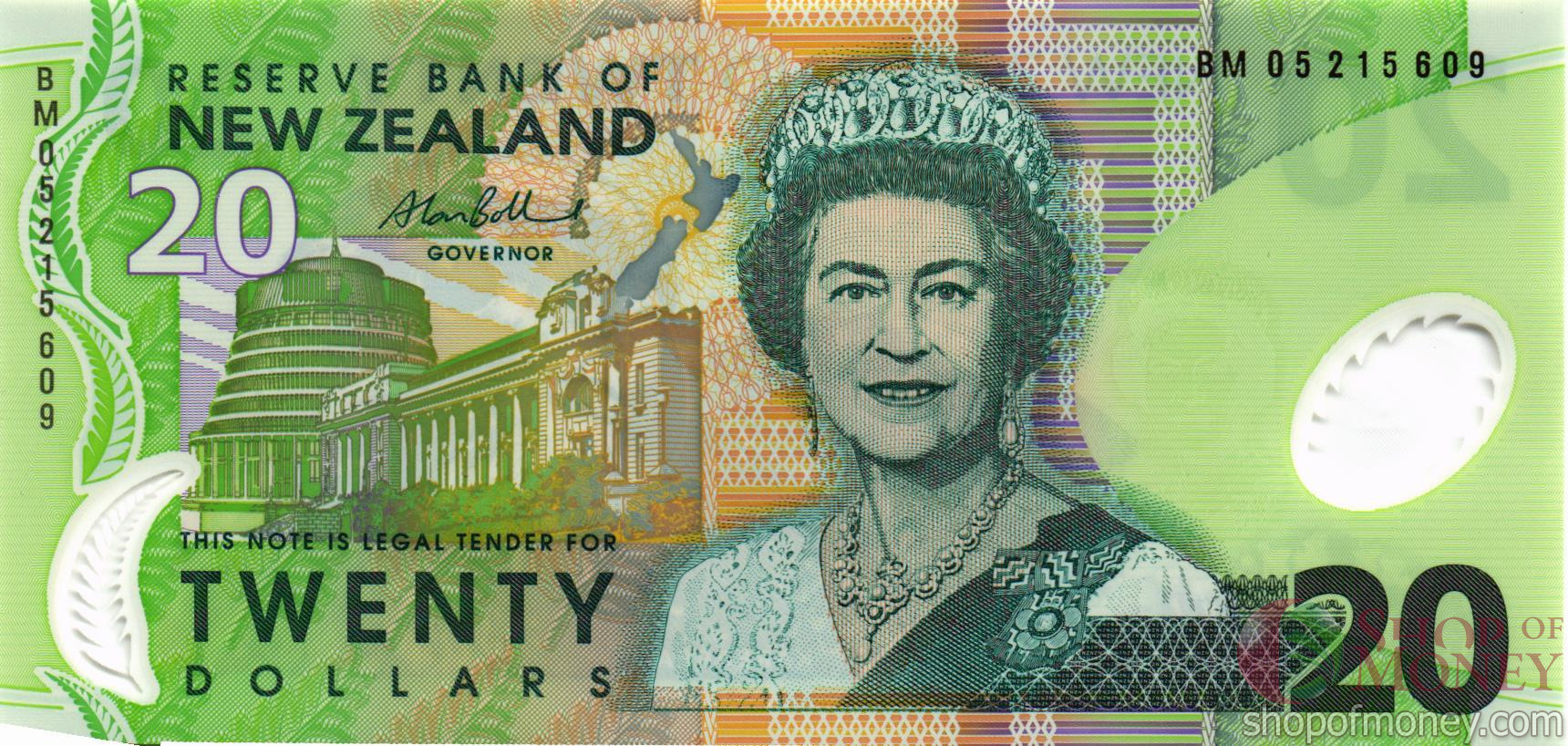 НОВАЯ ЗЕЛАНДИЯ 20 ДОЛЛАРОВ мини 1