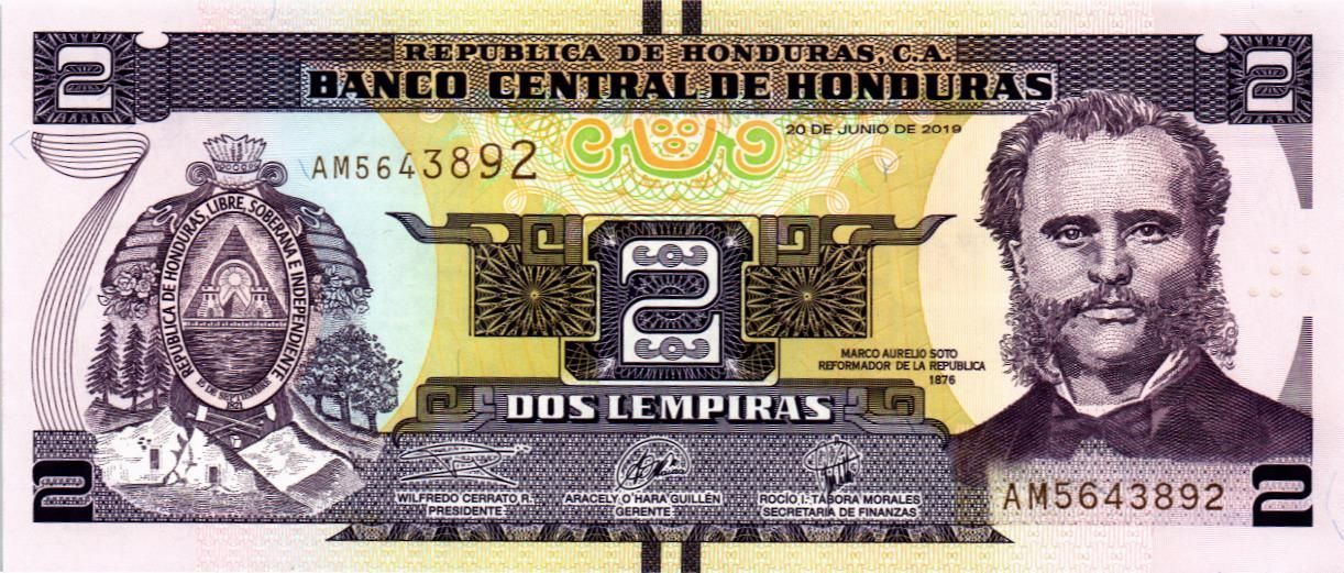 ГОНДУРАС 2 ЛЕМПИРЫ