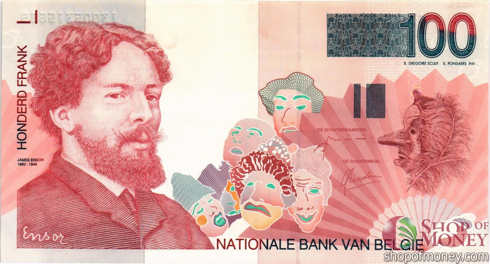 БЕЛЬГИЯ 100 ФРАНКОВ мини 1