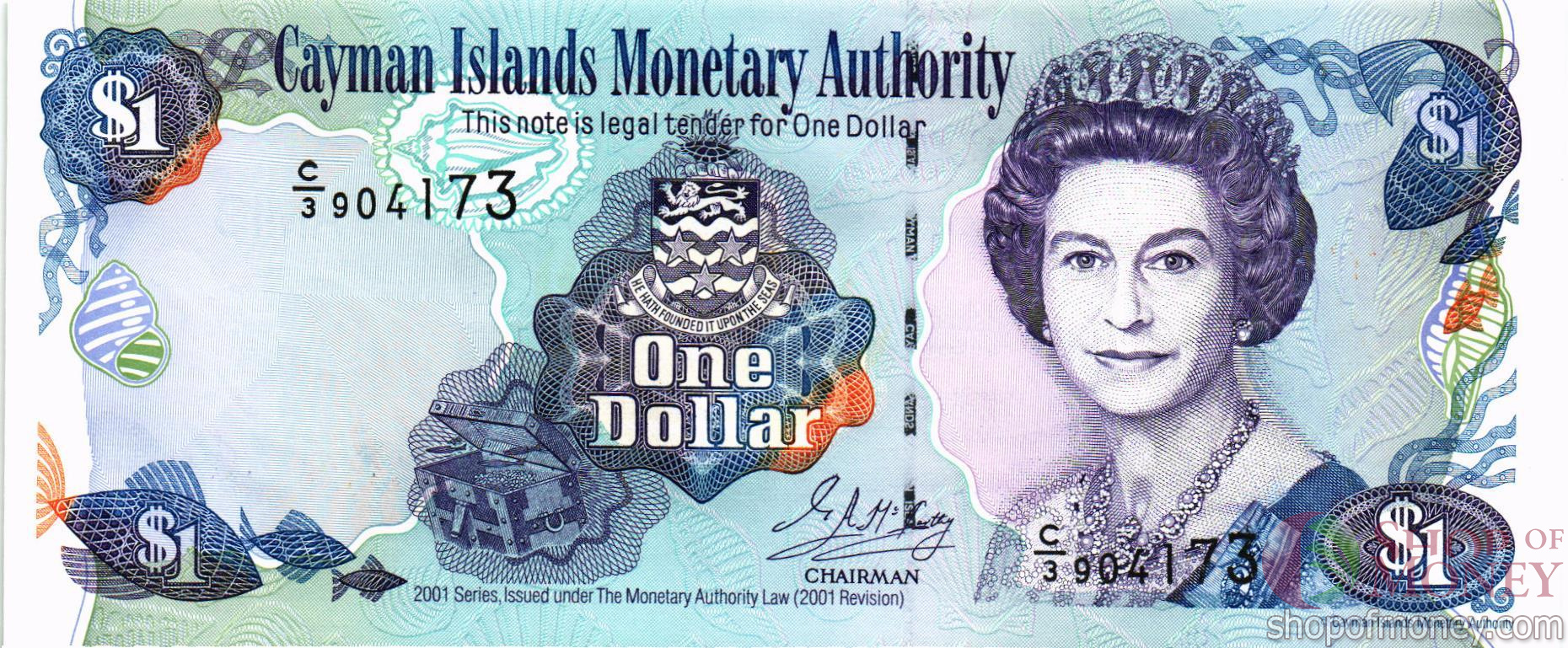 КАЙМАНОВЫ ОСТРОВА 1 ДОЛЛАР (C/3) мини 1