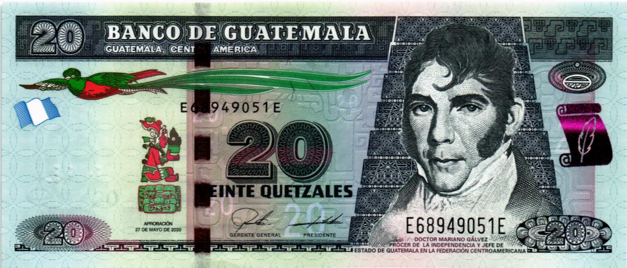 ГВАТЕМАЛА 20 КЕТСАЛЬ