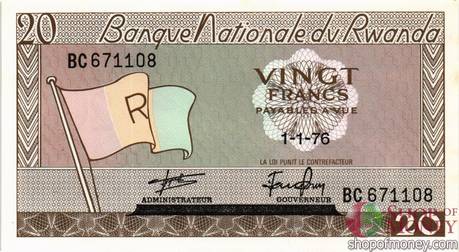 РУАНДА 20 ФРАНКОВ
