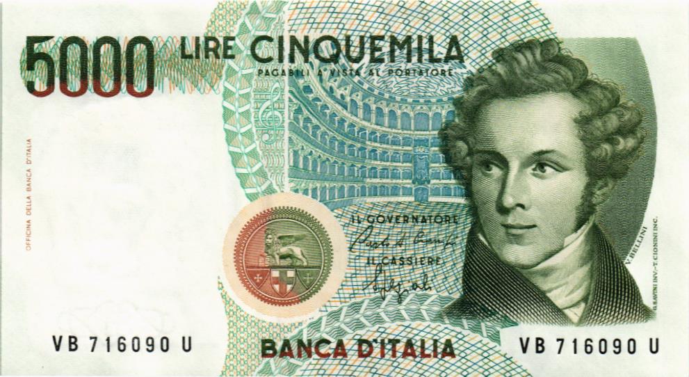 ИТАЛИЯ 5000 ЛИР мини 1
