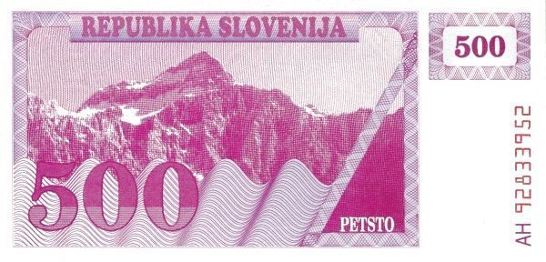 СЛОВЕНИЯ 500 ТОЛАР мини 2
