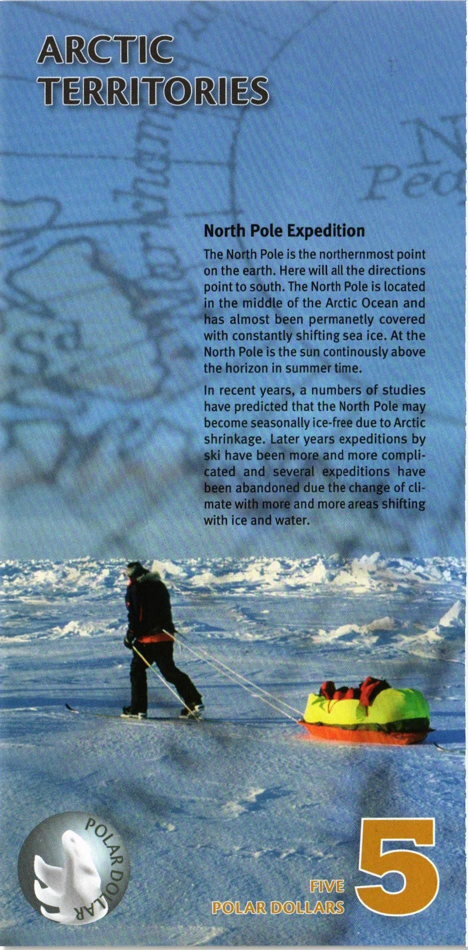 АРКТИЧЕСКИЕ ТЕРРИТОРИИ 5 ДОЛЛАРОВ мини 2