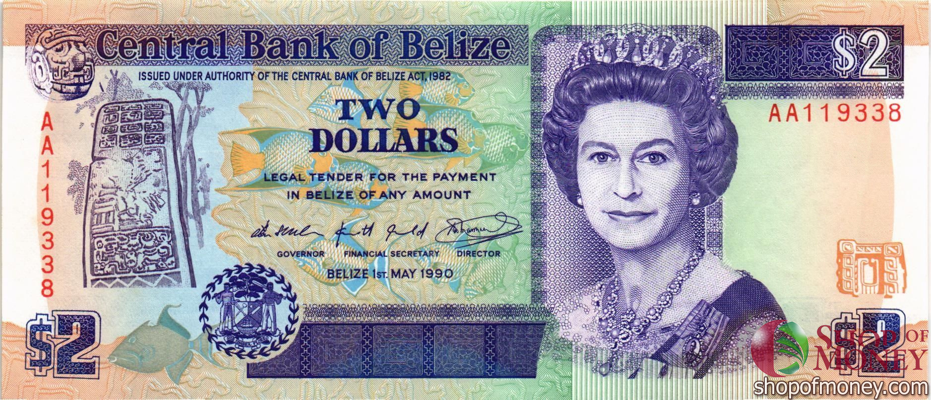 БЕЛИЗ 2 ДОЛЛАРА