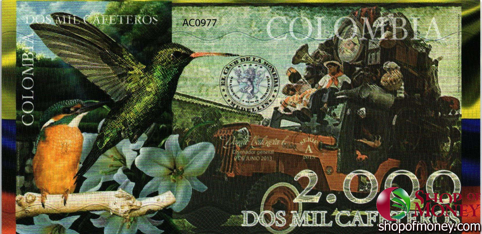 КОЛУМБИЯ КАФЕТЕРОС (КОНКУРС ДИЗАЙНА БАНКНОТ) мини 4