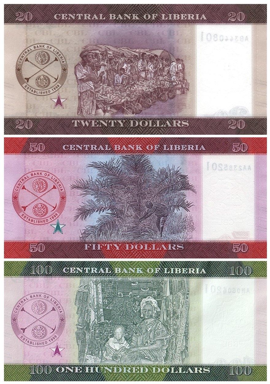 ЛИБЕРИЯ НАБОР 20-50-100 ДОЛЛАРОВ мини 2