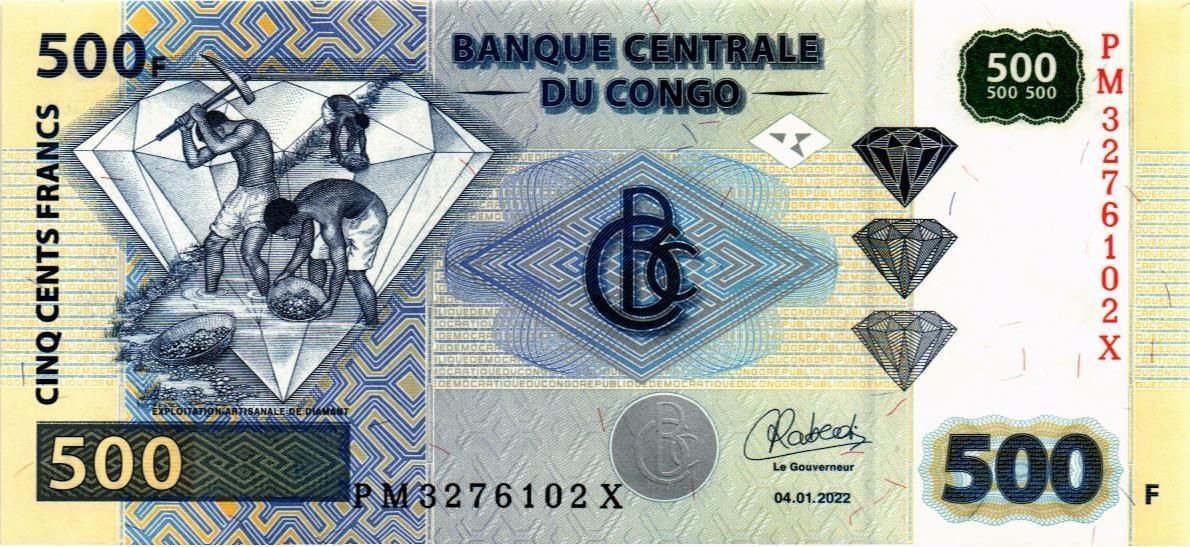 КОНГО ДР 500 ФРАНКОВ мини 1