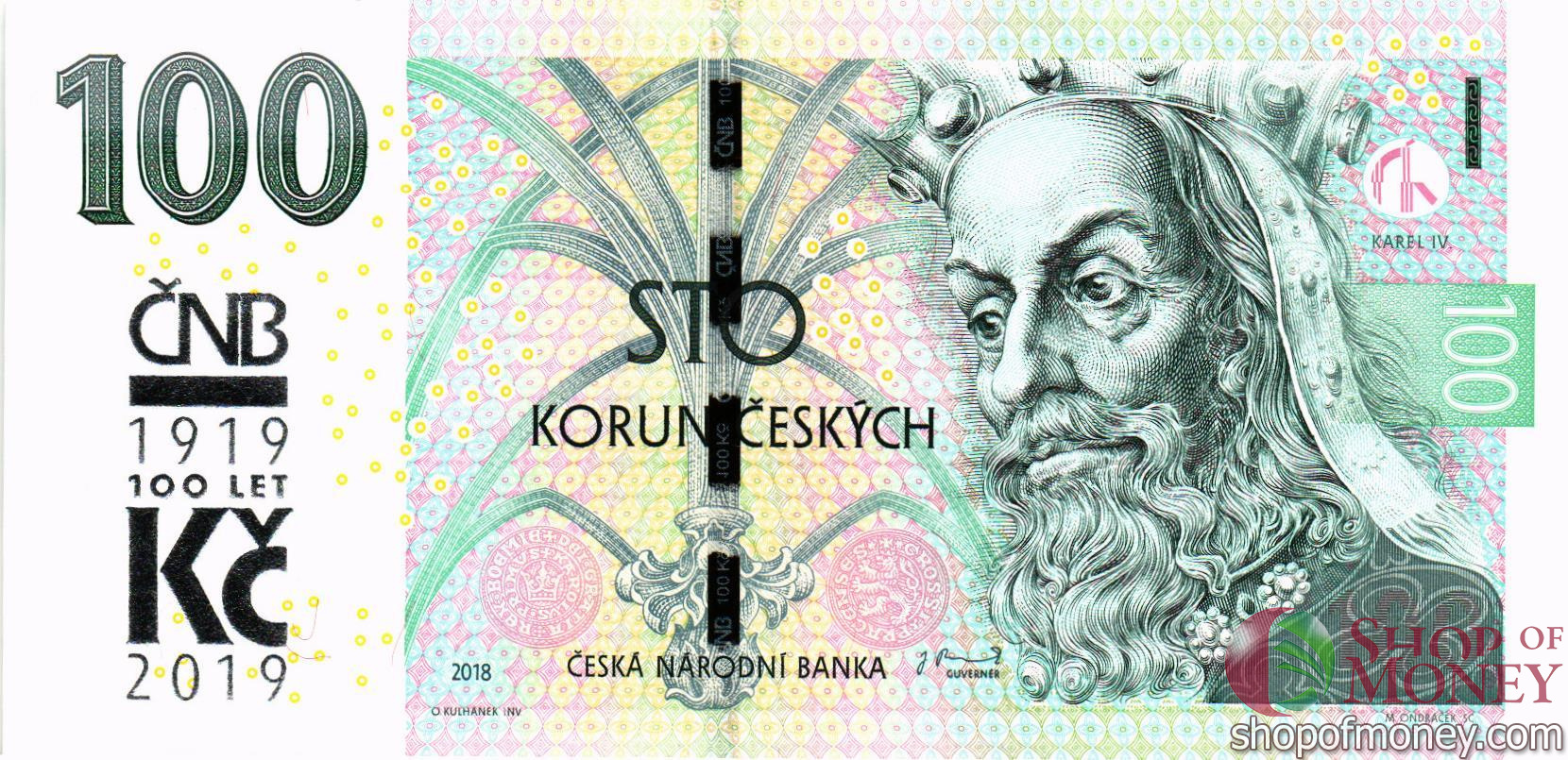 ЧЕХИЯ 100 КРОН (100-летие Чешской кроны) мини 1