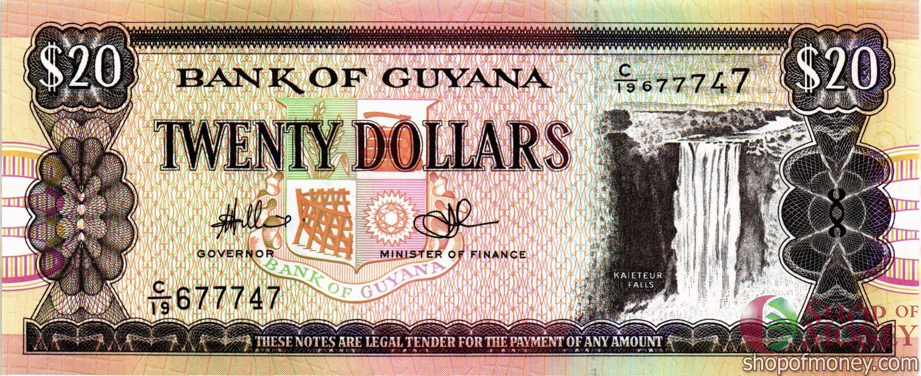ГАЙАНА 20 ДОЛЛАРОВ