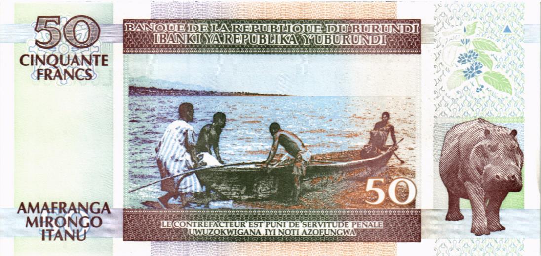 БУРУНДИ 50 ФРАНКОВ мини 2