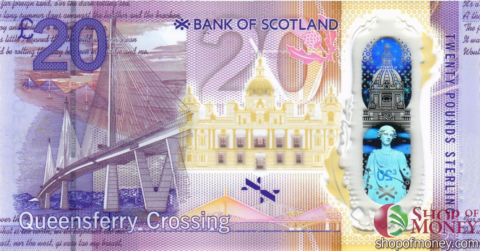 ШОТЛАНДИЯ 20 ФУНТОВ (ПАМЯТНАЯ) мини 2