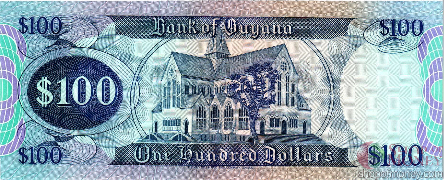 ГАЙАНА 100 ДОЛЛАРОВ мини 2