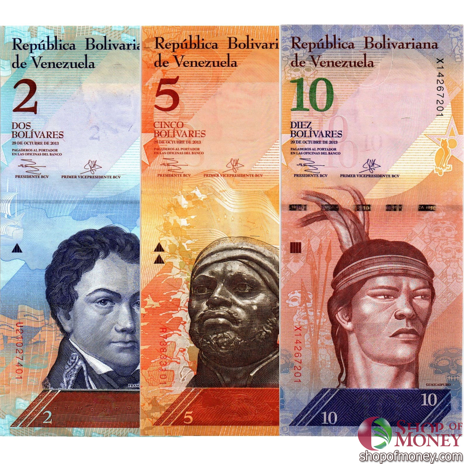 ВЕНЕСУЭЛА 2-5-10 БОЛИВАРА мини 1