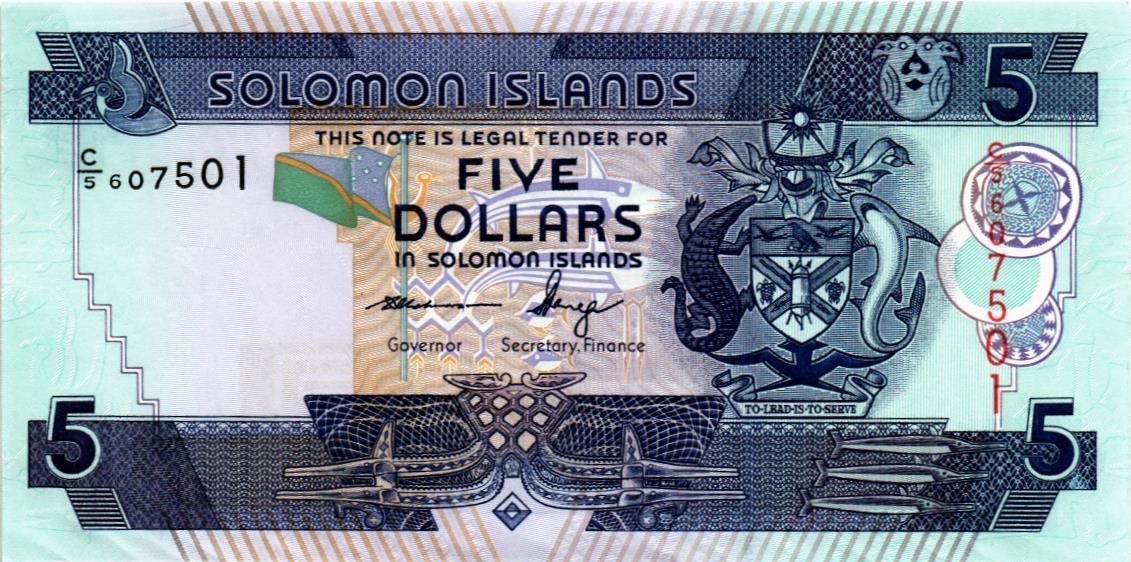 СОЛОМОНОВЫ ОСТРОВА 5 ДОЛЛАРОВ