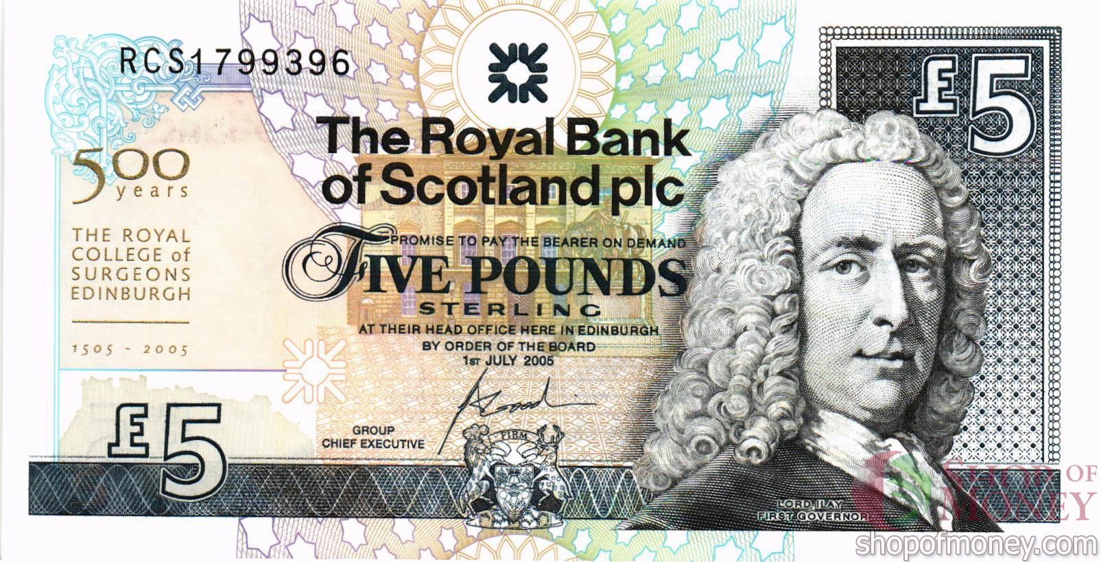 ШОТЛАНДИЯ 5 ФУНТОВ