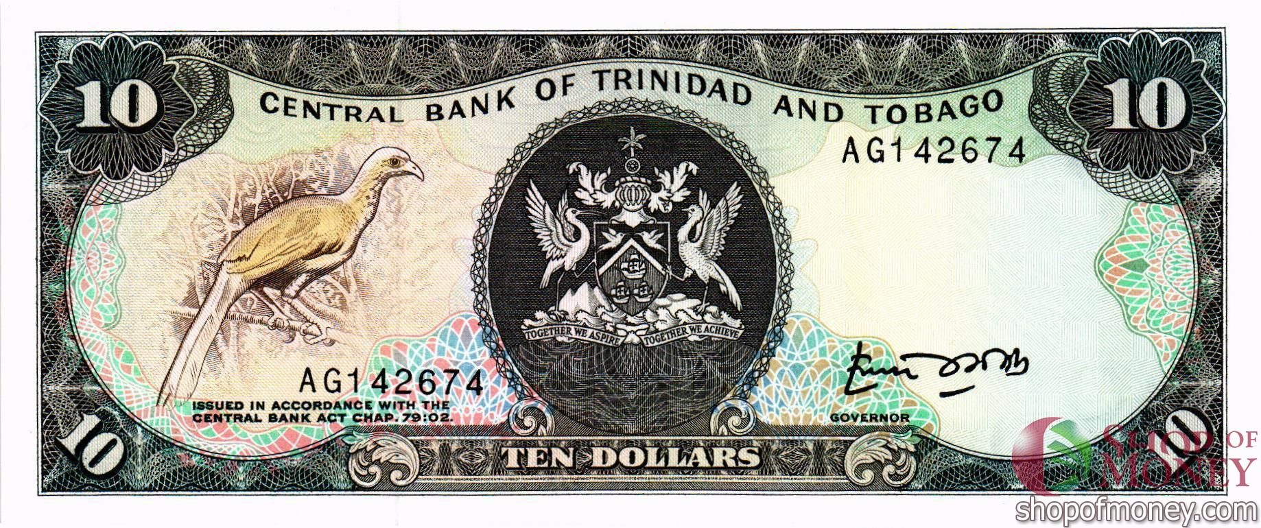 ТРИНИДАД И ТОБАГО 10 ДОЛЛАРОВ (РЕДКАЯ)