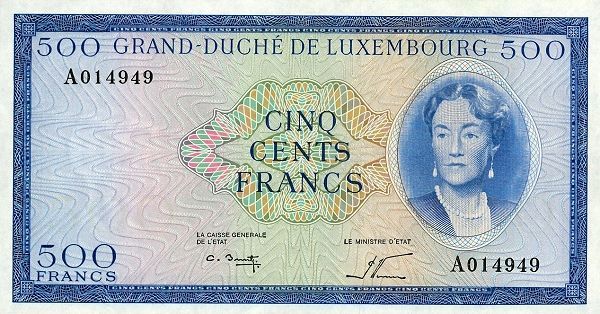 ЛЮКСЕМБУРГ 500 ФРАНКОВ