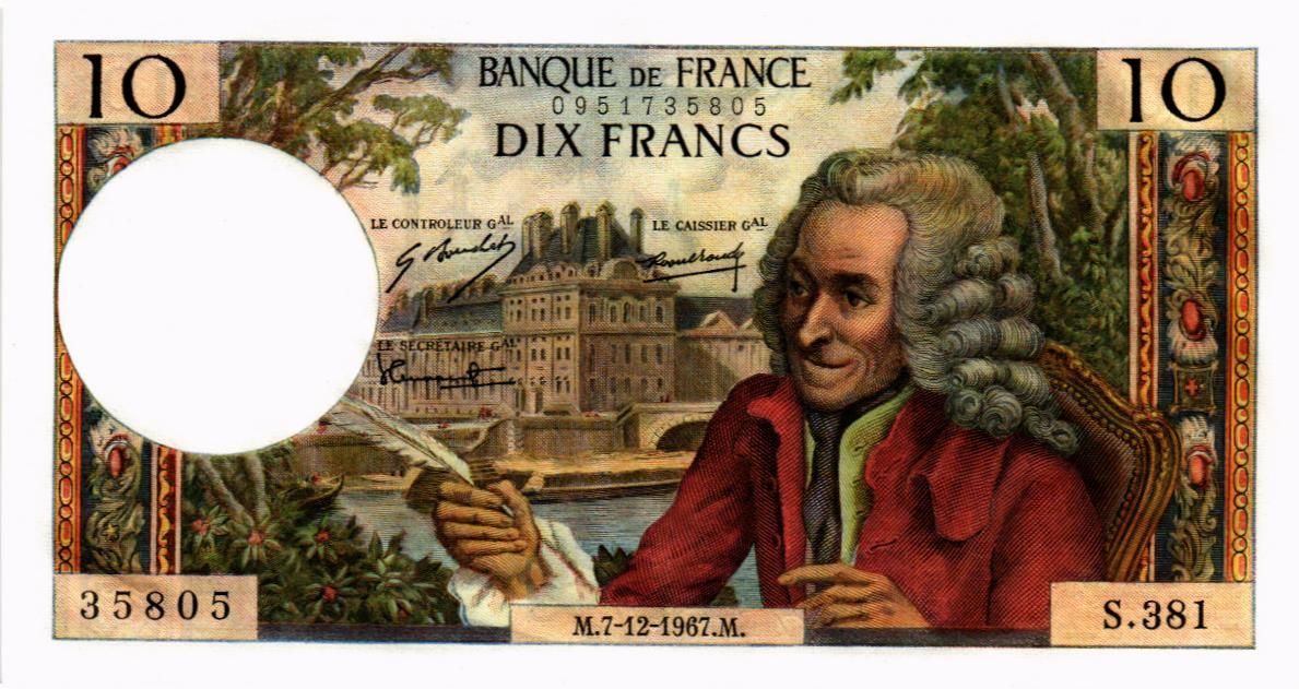 ФРАНЦИЯ 10 ФРАНКОВ (07.12.1967)