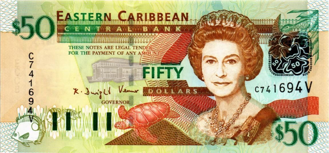 ВОСТОЧНЫЕ КАРИБЫ 50 ДОЛЛАРОВ (V - СЕНТ ВИНСЕНТ) мини 1