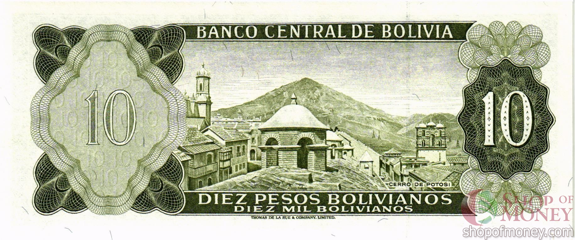 БОЛИВИЯ 10 БОЛИВИАНО мини 2