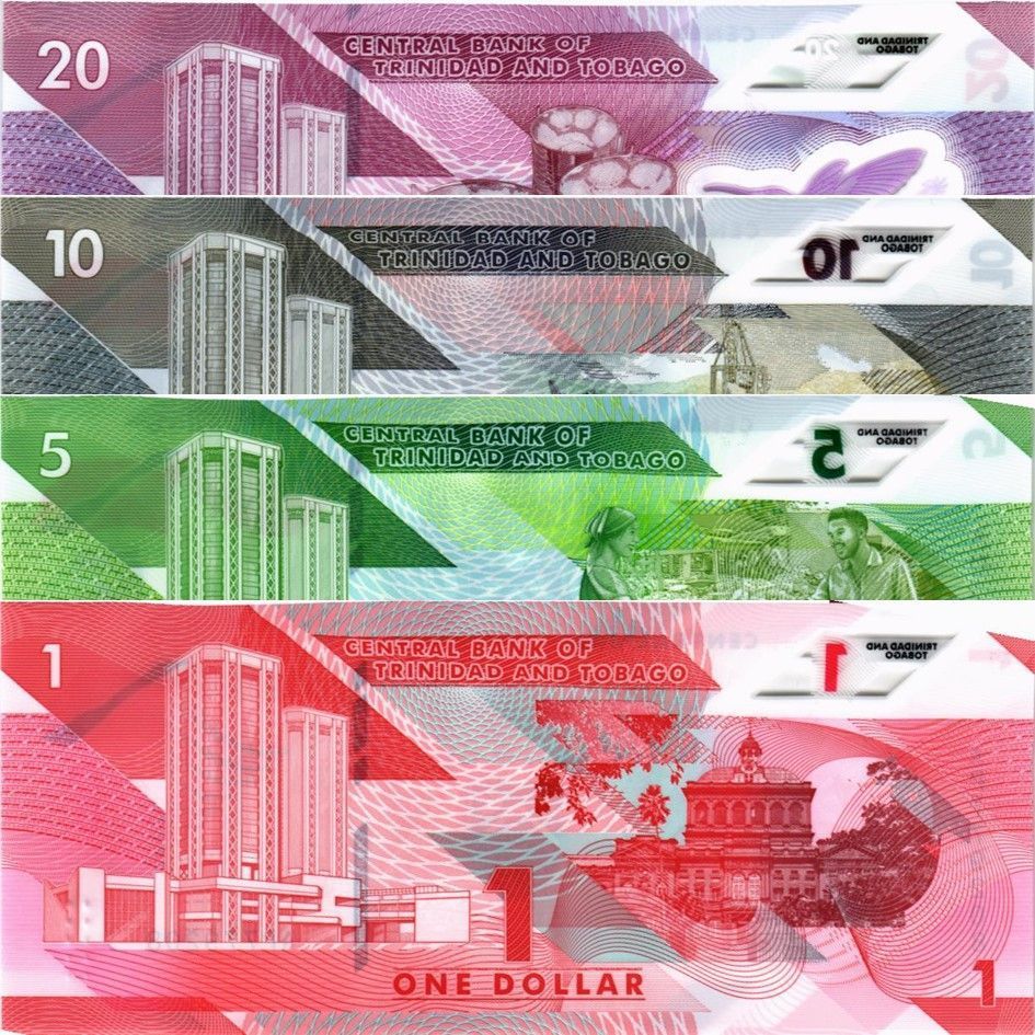 ТРИНИДАД И ТОБАГО НАБОР 1 5 10 20 ДОЛЛАРОВ мини 2