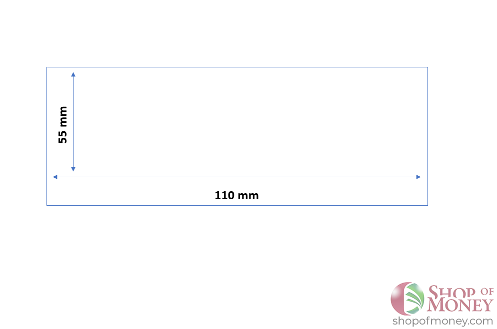 ХОЛДЕР ДЛЯ БАНКНОТ № 1 (55 mm x 110 mm) - 50 шт мини 3