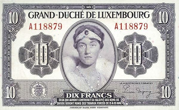ЛЮКСЕМБУРГ 10 ФРАНКОВ