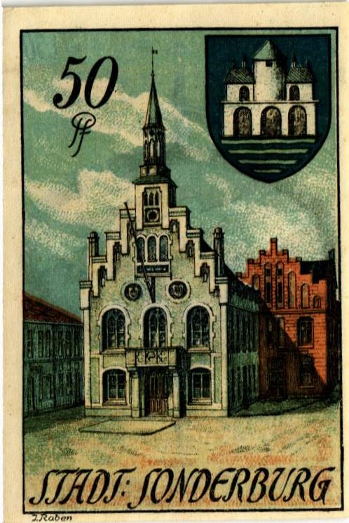 ДАНИЯ-ГЕРМАНИЯ 50 ПФЕННИГОВ (НОТГЕЛЬД) мини 2