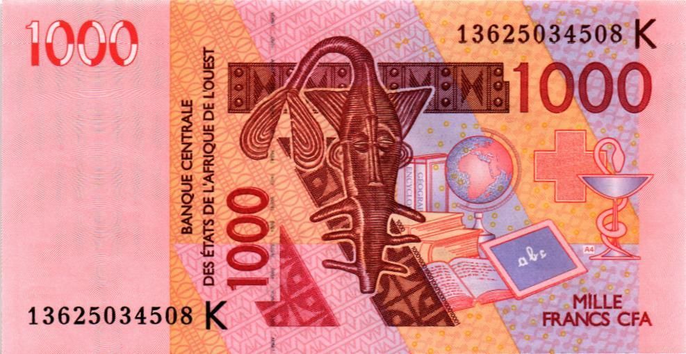 WAS - СЕНЕГАЛ 1000 ФРАНКОВ (K) мини 1