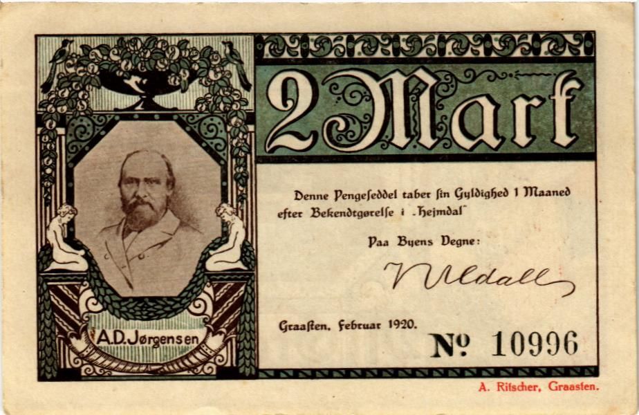 ДАНИЯ-ГЕРМАНИЯ 2 МАРКИ (НОТГЕЛЬД) мини 2