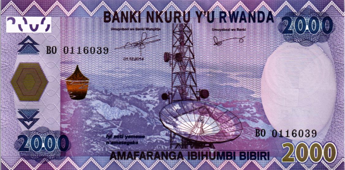 РУАНДА 2000 ФРАНКОВ мини 1