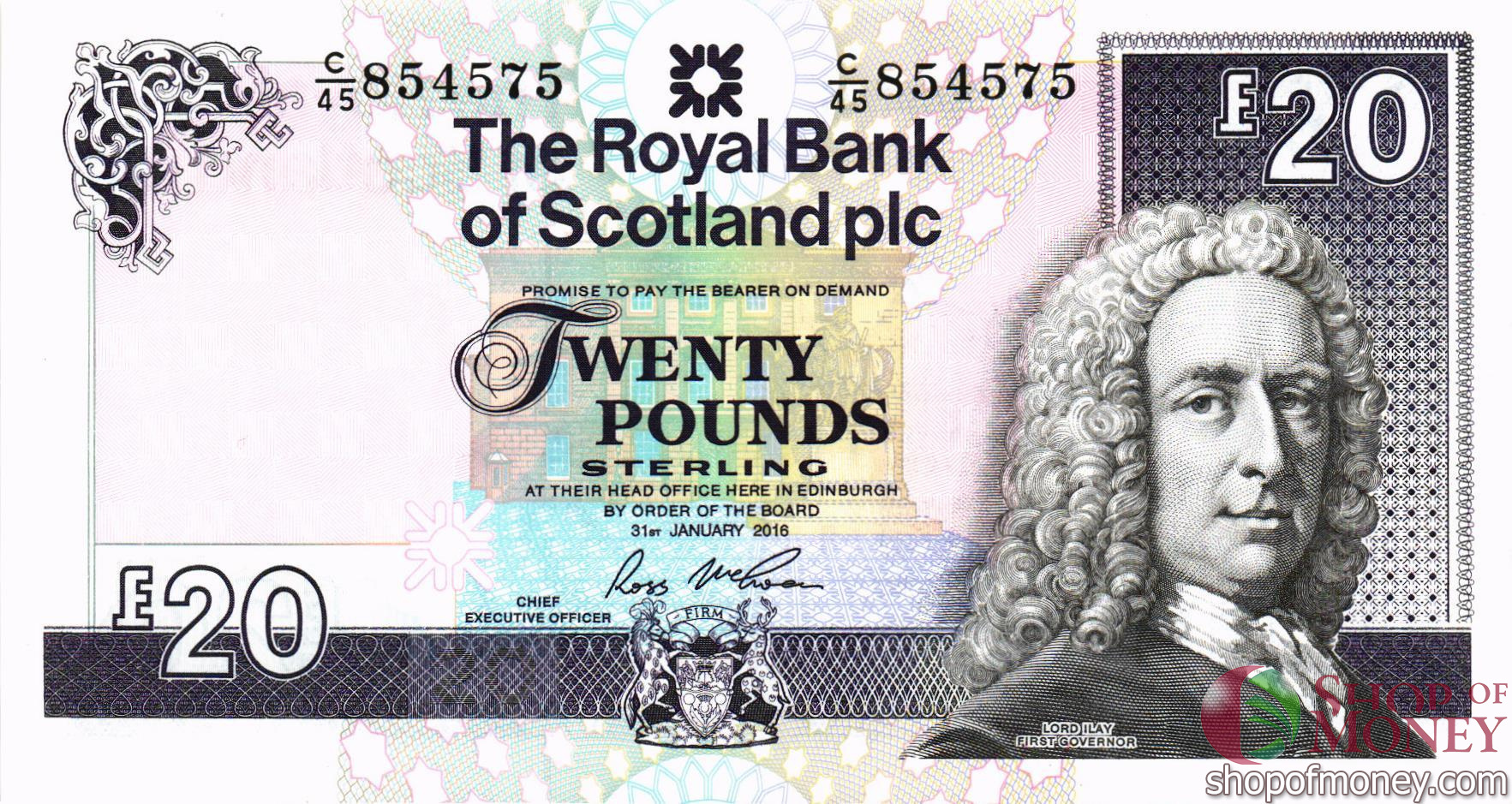 ШОТЛАНДИЯ 20 ФУНТОВ