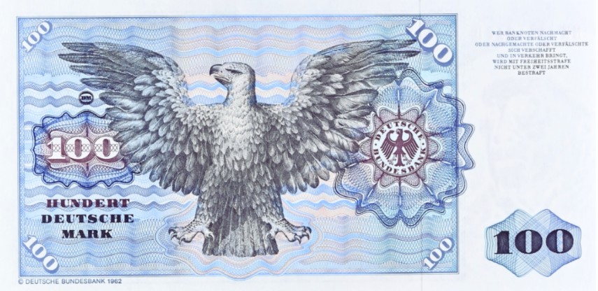 ГЕРМАНИЯ 100 МАРОК (ФРГ) (PMG - GRADE 64) мини 4